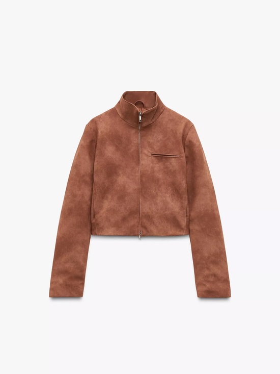 Zara Jackets & Blazers - Zara Faux Suede Jacket